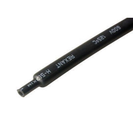 Трубка термоусадочная двустенная клеевая 12/4 (3:1) черн. 1м Rexant 21-2008