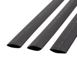 Трубка термоусадочная двустенная клеевая 18/6 (3:1) черн. 1м Rexant 21-9008