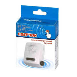 Звонок проводной Сверчок трель 220В 80-90дБА бел. МОНОМАХ СВ-03