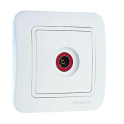 Розетка телевизионная TV 1-м СП Lillium 16А IP20 бел./бел. Makel 70007