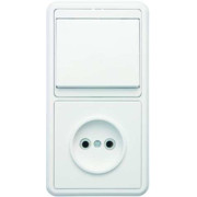 Блок БКВР-037 Бэлла (1-кл. выкл. + розетка) Кунцево 5815
