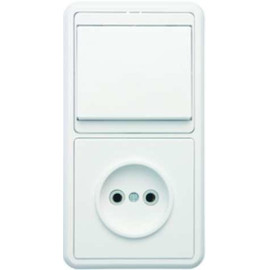 Блок БКВР-037 Бэлла (1-кл. выкл. + розетка) Кунцево 5815