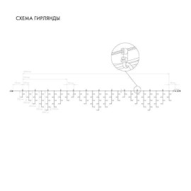 Гирлянда светодиодная "Айсикл" (бахрома) 4х0.6м 128LED тепл. бел. 10Вт 230В IP67 провод каучук черн. (нужен шнур питания 315-000) Neon-Night 255-226