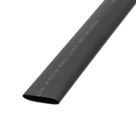 Трубка термоусадочная двустенная клеевая 24/8 (3:1) черн. 1м Rexant 26-0024