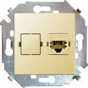 Розетка компьютерная СП Simon 15 RJ45 кат.5E Systimax механизм сл. кость Simon 1591598-031