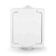 Розетка 1-м ОП Аллегро 16А с защ. крышкой защ. шторки с заземл. IP54 бел. UNIVersal 5563286