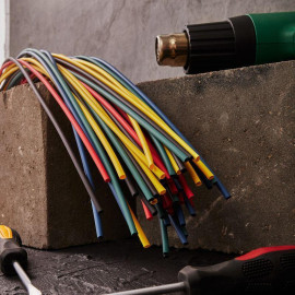 Набор трубок термоусадочных ТУТ нг 4.0/2.0 5 цветов 1м (уп.50шт) Rexant 29-0154