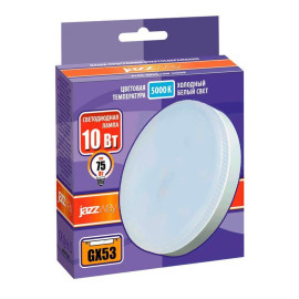 Лампа светодиодная PLED-GX53 10Вт таблетка матовая 5000К холод. бел. GX53 840лм 230В JazzWay 1029089