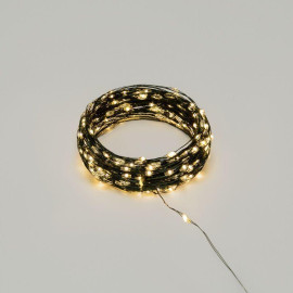 Гирлянда "Роса" 30м 300LED тепл. бел. IP20 230В с контроллером провод зел. Neon-Night 303-276