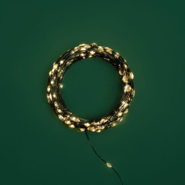 Гирлянда "Роса" 30м 300LED тепл. бел. IP20 230В с контроллером провод зел. Neon-Night 303-276