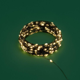 Гирлянда "Роса" 30м 300LED тепл. бел. IP20 230В с контроллером провод зел. Neon-Night 303-276