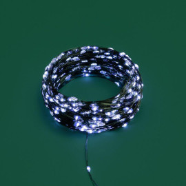 Гирлянда светодиодная "Роса" 50м 500LED бел. IP20 230В с контроллером провод зел. Neon-Night 303-285