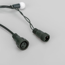 Гирлянда светодиодная "Мультишарики" 20м d15мм 200LED мульти (RG/RB) 11Вт 230В IP44 мигание провод зел. Neon-Night 303-609