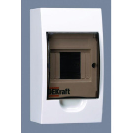 Корпус навесной ЩРН-П-4 20х11х9 4мод.IP41 пластик. DEKraft 31008DEK