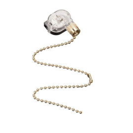 Выключатель для настенного свет. с цепочкой 270мм зол. Rexant 32-0102