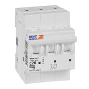 Выключатель автоматический модульный 3п C 20А OptiDin BM63-3C20-4.5-УХЛ3 КЭАЗ 326813