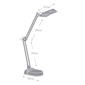 Светильник KD-017A настол. база + струбцина 230В 11Вт КЛЛ 2G7 черн. Camelion 3276