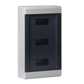 Щиток ОП Тусо 36мод. с прозр. двер. 520х303х117.5мм сер. Рувинил 68036СП