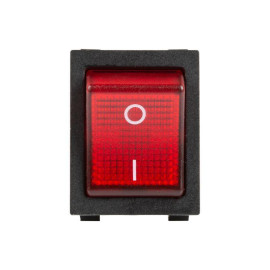 Выключатель клавишный 250В 30А (4с) ON-OFF красн. с подсветкой REXANT 36-2346