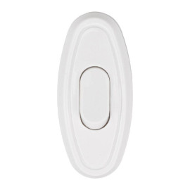 Выключатель-кнопка 6А 250ВON-OFF на электропровод для настольной лампы/бра бел. Rexant 36-3016