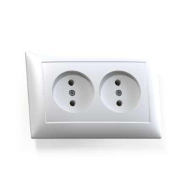 Розетка 2-м СП Селена РС16-371 16А IP20 бел. Кунцево 8115