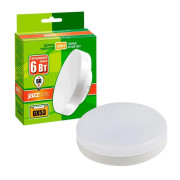 Лампа светодиодная PLED-ECO 6Вт таблетка матовая 3000К тепл. бел. GX53 460лм 230В JazzWay 2851987