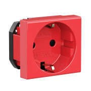 Розетка 1-м 2мод. Viva 16А IP20 2P+E с заземл. защ. шторки красн. DKC 45015