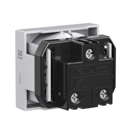 Розетка 1-м 2мод. Viva 16А IP20 2P+E с заземл. защ. шторки сер. DKC 45025