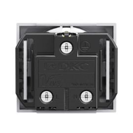 Розетка 1-м 2мод. Viva 16А IP20 2P+E с заземл. защ. шторки сер. DKC 45025
