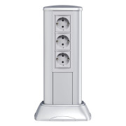 Розетка 1-м 2мод. Viva 16А IP20 2P+E с заземл. защ. шторки сер. DKC 45025