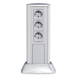 Розетка 1-м 2мод. Viva 16А IP20 2P+E с заземл. защ. шторки сер. DKC 45025