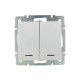 Выключатель 2-кл. СП Rain IP20 с подсветкой механизм бел. LEZARD 703-0288-112