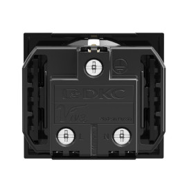 Розетка 1-м 2мод. Viva 16А IP20 2P+E с заземл. защ. шторки черн. DKC 45205