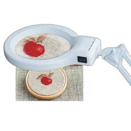 Светильник светодиодный Леда С-20 на струбцине 8Вт с увелич. линзой 2D Трансвит 204