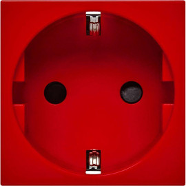 Розетка 2мод. 16А 250В 90град. с заземл. защ. шторки винт. зажимы красн. ИЭК Leg 4525047