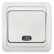 Выключатель 1-кл. СП Classico 2121 10А IP20 с подсветкой бел. ASD / IN HOME 4680005959853