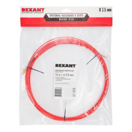 Протяжка кабельная (мини УЗК в бухте) стеклопруток d3.5мм 10м красн. Rexant 47-1010