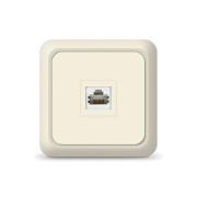 Розетка компьютерная 1-м Олимп сл. кость UNIVersal 1073