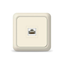 Розетка компьютерная 1-м Олимп сл. кость UNIVersal 1073