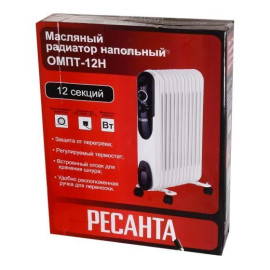 Радиатор масляный 2500Вт ОМПТ-12Н Ресанта 67/3/5
