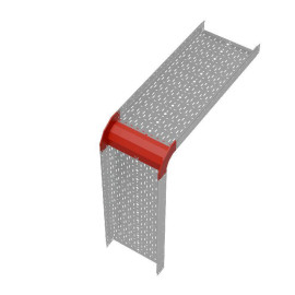 Угол для лотка вертикальный внешний 90град. 500х100 сталь 1мм 