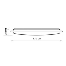 Светильник светодиодный декоративный PPB Planet Dim 72Вт 3000-6500К IP20 d570х78 настенно-потолочный бытовой с пультом JazzWay 5012134