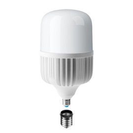 Лампа светодиодная высокомощная HWLED 100Вт 6500К холод. бел. E27 220В (переходник с E27 на E40 в компл.) КОСМОС LksmHWLED100WE2765