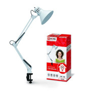 Светильник настольный СНС 13Б 60Вт E27 230В под лампу на струбцине бел. (кор.) IN HOME 4690612012728