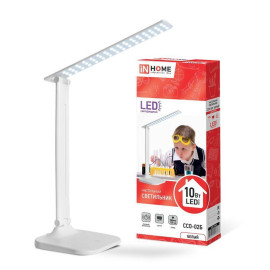 Светильник светодиодный настольный ССО 02Б 10Вт 4000К 625лм сенсор-диммер адаптер бел. IN HOME 4690612013473