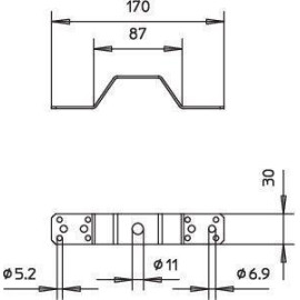 Соединитель-перемычка(опора) 288/DIN OBO 5320712