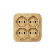 Розетка 4-м ОП 10А IP20 квадрат. без заземл. сосна IONICH 1458