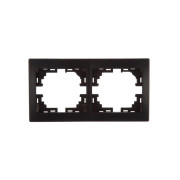 Рамка 2-м Mira горизонт. черн. бархат LEZARD 701-4200-147