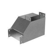 Угол для лотка вертикальный внутренний правый с разворотом трассы на 90град. 200х100 сталь 1мм 