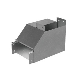 Угол для лотка вертикальный внутренний правый с разворотом трассы на 90град. 200х100 сталь 1мм 